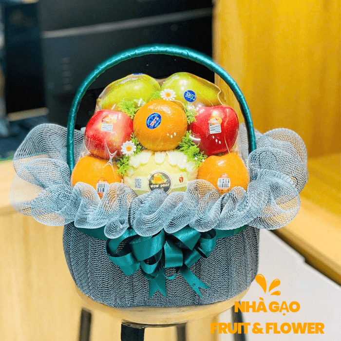 Giỏ Trái Cây Mừng Sinh Nhật Nhà Gạo Fruit Quy Nhơn (1)