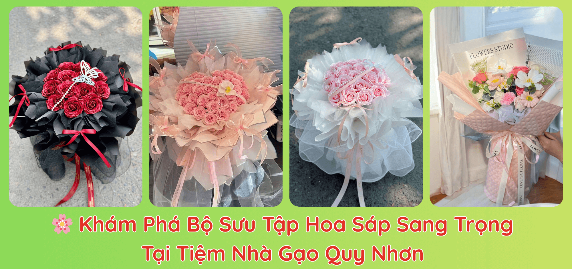 Khám Phá Bộ Sưu Tập Hoa Sáp Sang Trọng Tại Tiệm Nhà Gạo Quy Nhơn