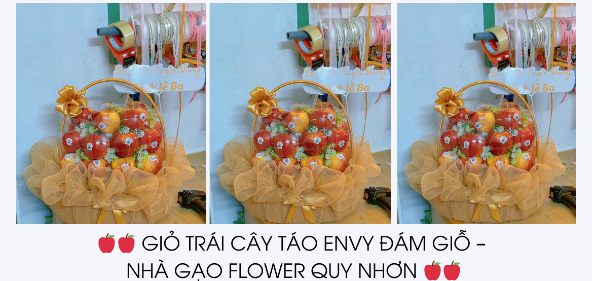🍎🍎 GiỎ TrÁi CÂy TÁo Envy ĐÁm GiỖ – NhÀ GẠo Flower Quy NhƠn 🍎🍎