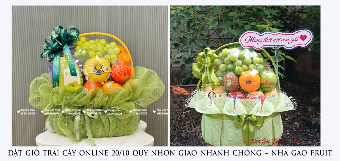 ĐẶt GiỎ TrÁi CÂy Online 20-10 Quy NhƠn Giao Nhanh ChÓng – NhÀ GẠo Fruit