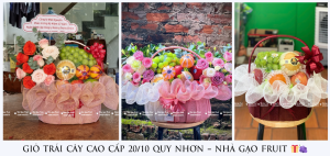 GiỎ TrÁi CÂy Cao CẤp 20-10 Quy NhƠn – NhÀ GẠo Fruit 🎁🍇