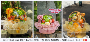 GiỎ TrÁi CÂy ĐẸp TẶng 20-10 TẠi Quy NhƠn – NhÀ GẠo Fruit 🎁🍎