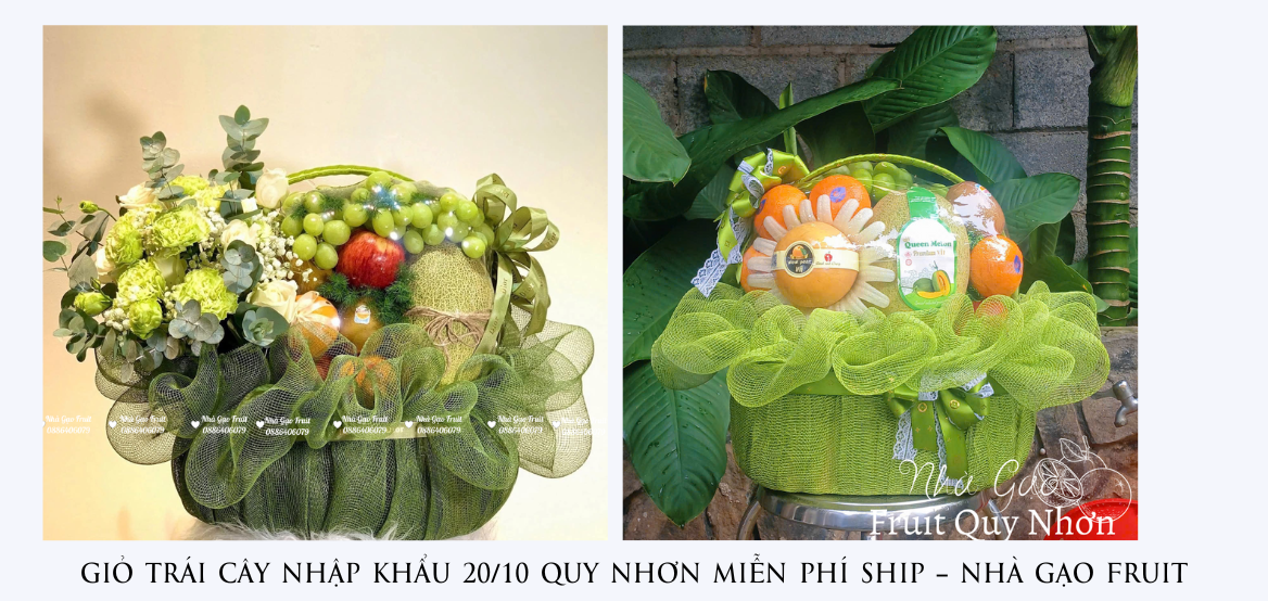 GiỎ TrÁi CÂy NhẬp KhẨu 20-10 Quy NhƠn MiỄn PhÍ Ship – NhÀ GẠo Fruit