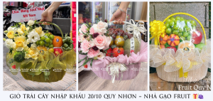 GiỎ TrÁi CÂy NhẬp KhẨu 20-10 Quy NhƠn – NhÀ GẠo Fruit