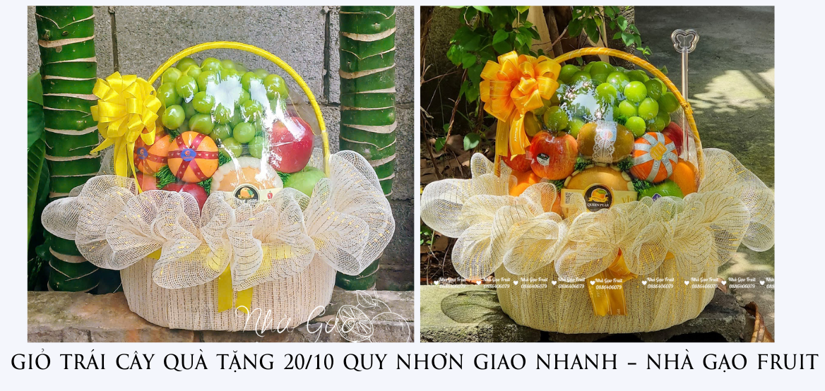 GiỎ TrÁi CÂy QuÀ TẶng 20-10 Quy NhƠn Giao Nhanh – NhÀ GẠo Fruit
