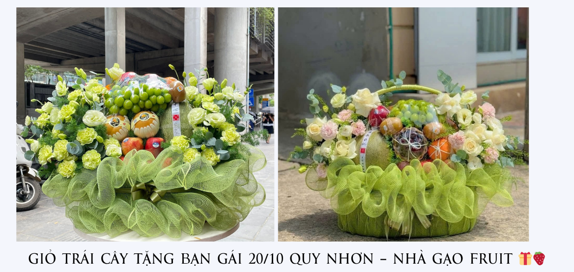 GiỎ TrÁi CÂy TẶng BẠn GÁi 20-10 Quy NhƠn – NhÀ GẠo Fruit 🎁🍓