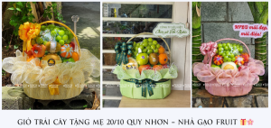 GiỎ TrÁi CÂy TẶng MẸ 20-10 Quy NhƠn – NhÀ GẠo Fruit 🎁🌸