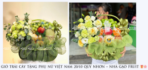 GiỎ TrÁi CÂy TẶng PhỤ NỮ ViỆt Nam 20-10 Quy NhƠn – NhÀ GẠo Fruit 🎁🌸