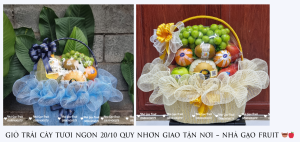GiỎ TrÁi CÂy TƯƠi Ngon 20-10 Quy NhƠn Giao TẬn NƠi – NhÀ GẠo Fruit 🧺🍎
