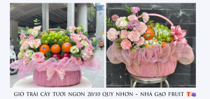 GiỎ TrÁi CÂy TƯƠi Ngon 20-10 Quy NhƠn – NhÀ GẠo Fruit 🎁🍇