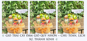 GiỎ TrÁi CÂy ĐÁm GiỖ Quy NhƠn