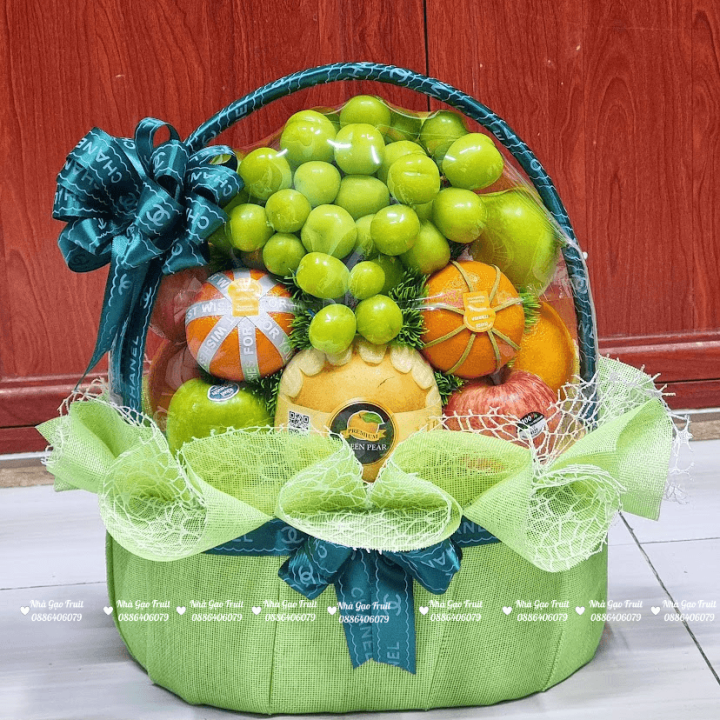 Giỏ Trái Cây Sinh Nhật Cao Cấp Quy Nhơn – Nhà Gạo Fruit Trái Cây Nhập Khẩu Sang Trọng