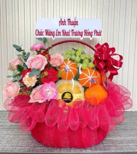 🎉 Giỏ Trái Cây Nhập Khẩu Chúc Mừng Tân Gia Quy Nhơn – Nhà Gạo Fruit Giao Nhanh