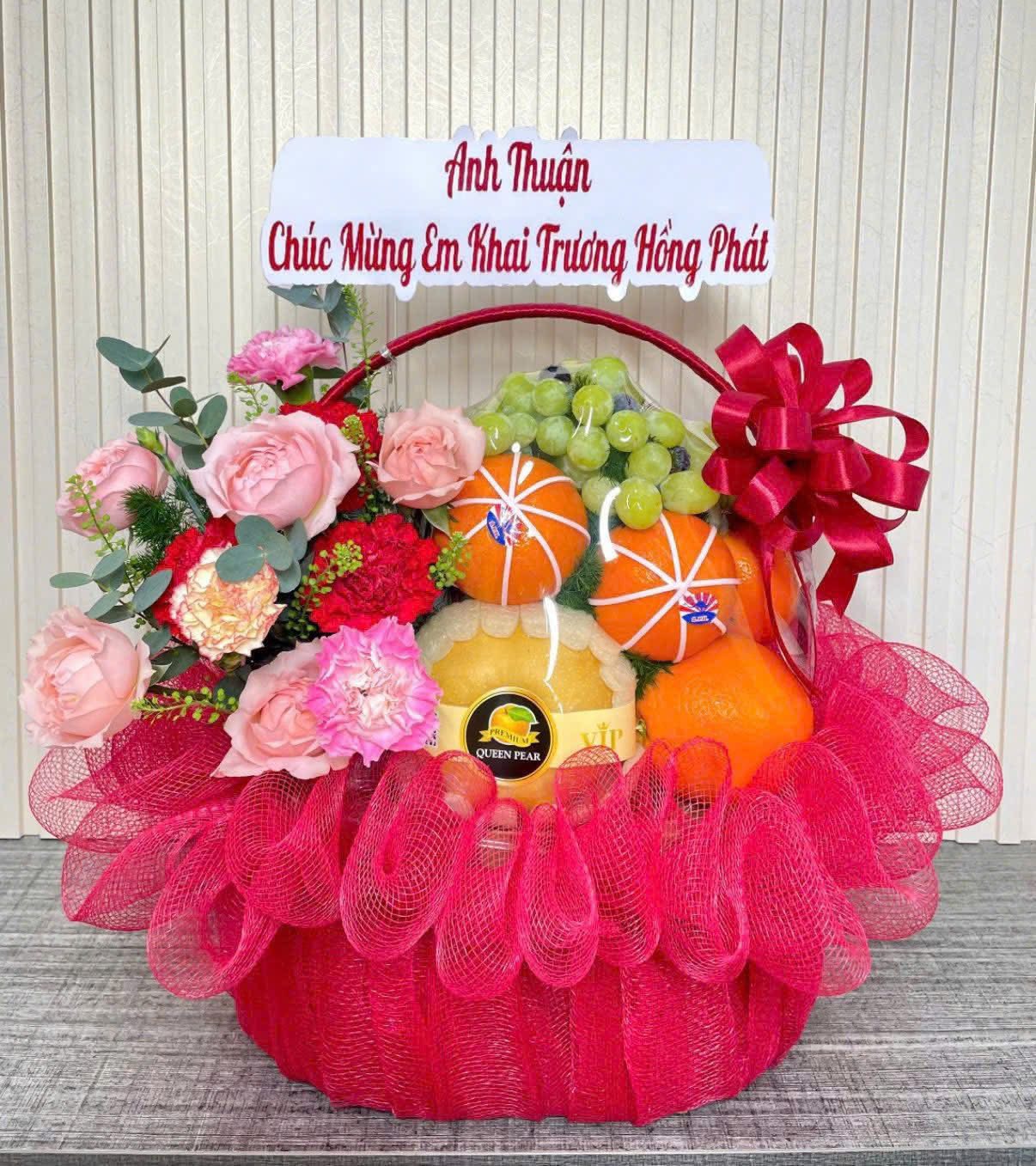🎉 Giỏ Trái Cây Nhập Khẩu Chúc Mừng Tân Gia Quy Nhơn – Nhà Gạo Fruit Giao Nhanh