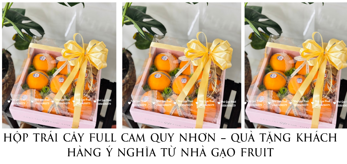 Hộp Trái Cây Full Cam Quy Nhơn – Quà Tặng Khách Hàng Ý Nghĩa Từ Nhà Gạo Fruit
