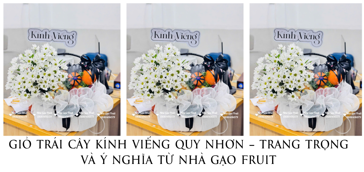Giỏ Trái Cây Kính Viếng Quy Nhơn – Trang Trọng Và Ý Nghĩa Từ Nhà Gạo Fruit
