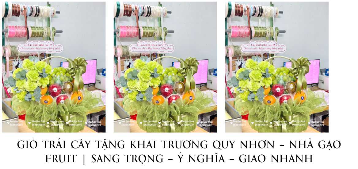 GiỎ TrÁi CÂy TẶng Khai TrƯƠng Quy NhƠn – NhÀ GẠo Fruit Sang TrỌng – Ý NghĨa – Giao Nhanh