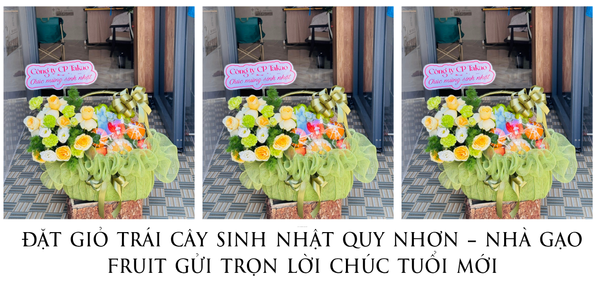 ĐẶt GiỎ TrÁi CÂy Sinh NhẬt Quy NhƠn – NhÀ GẠo Fruit GỬi TrỌn LỜi ChÚc TuỔi MỚi